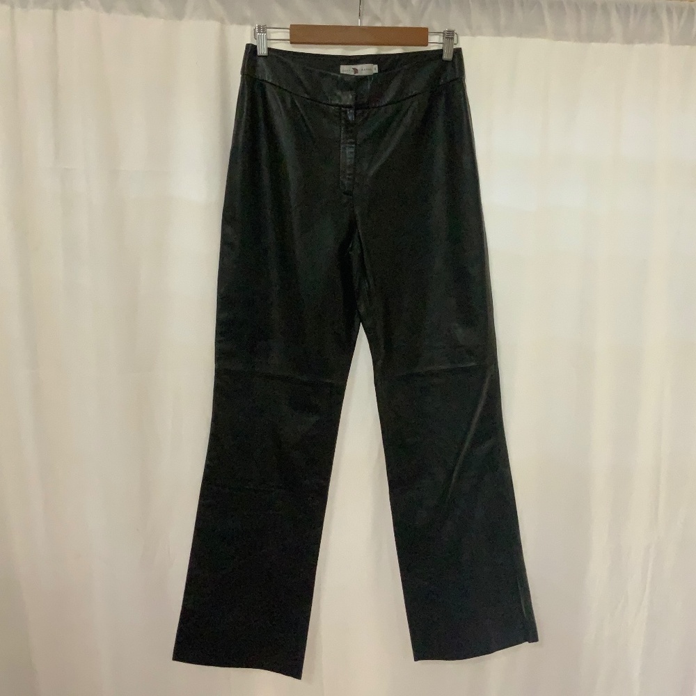 Vintage Garfield & Marks Dark Brown Leather Pants Women's size 6 lined pre-owned